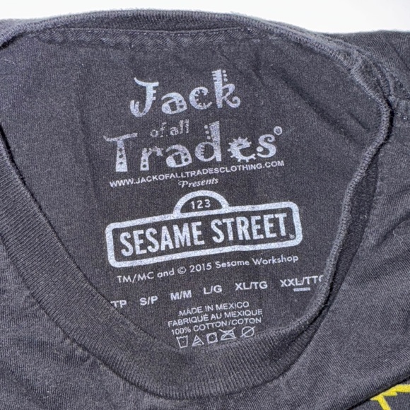 Sesame Street plays Star Wars Black Graphic‎ T-Shirt XXL - Picture 2 of 3